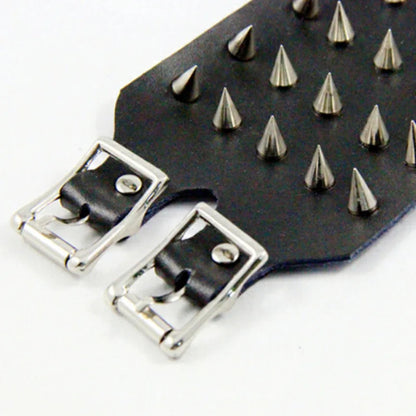 Funki Findz | Bracelets | Unisex Leather Spike Wristband