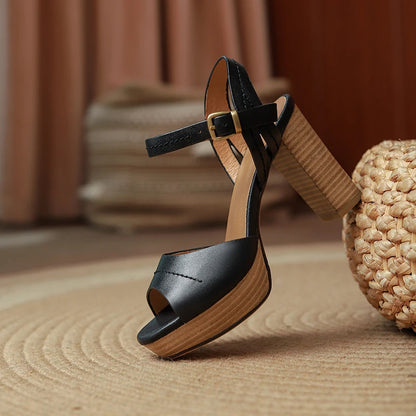 Funki Findz | Shoes | Women's Real Leather Chunky Summer Sandals