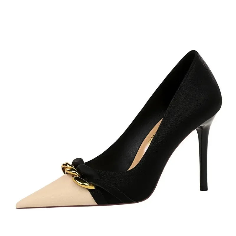 Funki Findz | Shoes | Women's Two Toned Buckle Toe Pumps