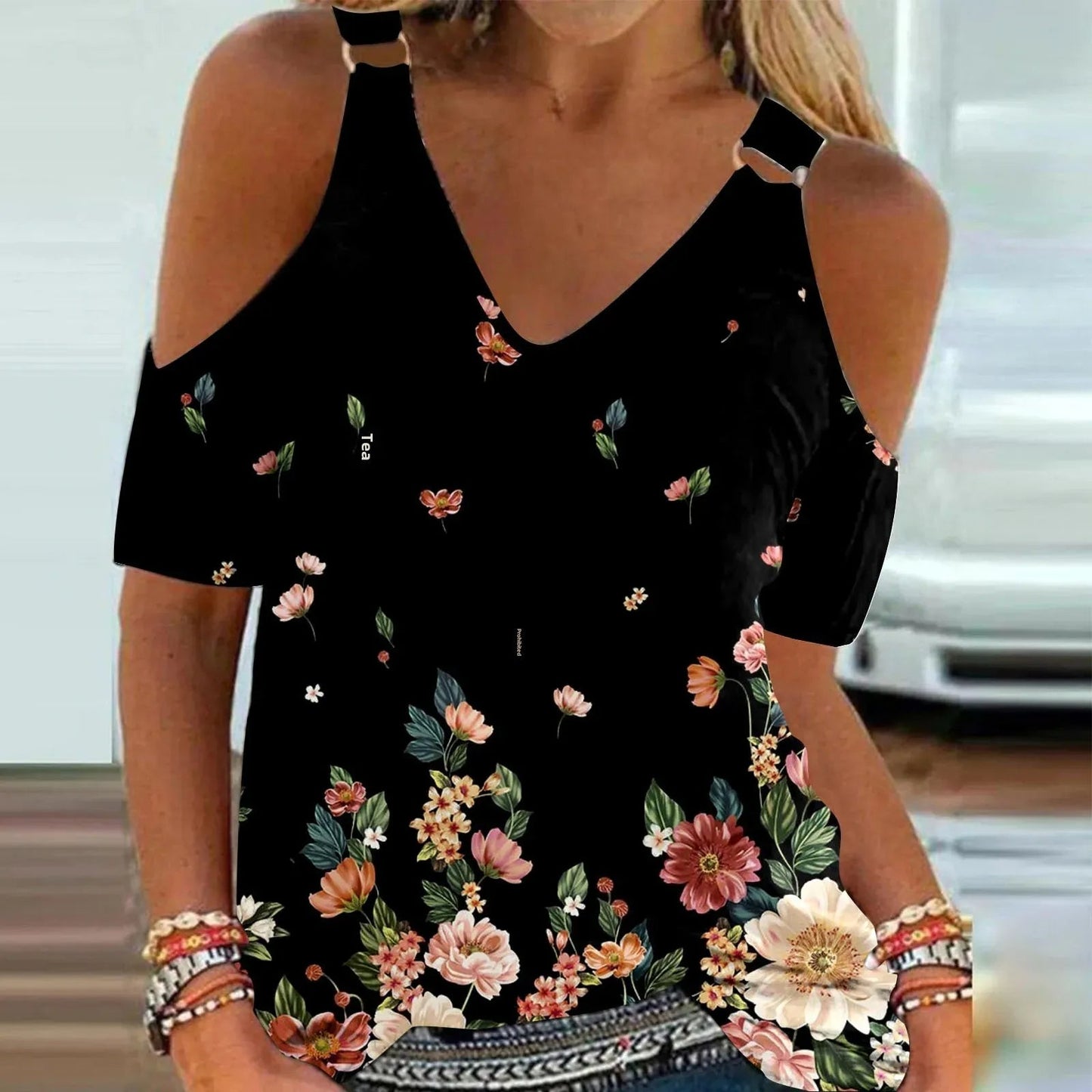 Funki Findz | Shirts | Women's Cut Out Buckle Strap Summer Top