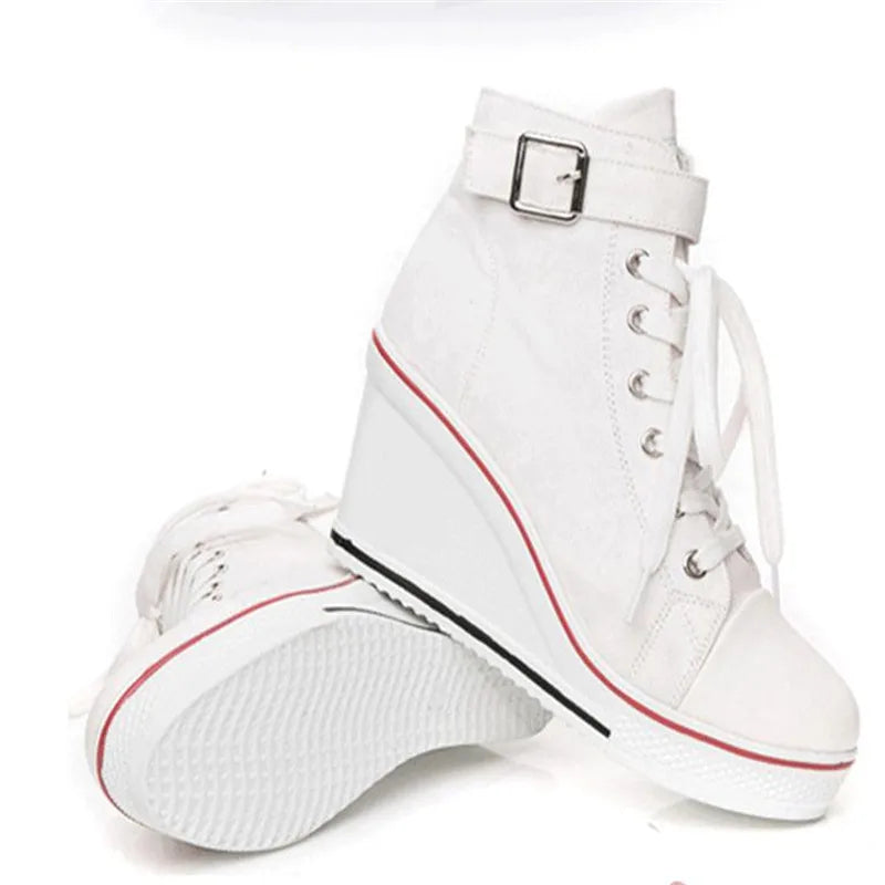 Funki Findz | Boots | Women's High Top Platform Wedge Sneaker