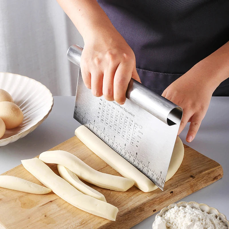 Funki Findz | Cooking Scrapers | Stainless Steel Dough Cutter