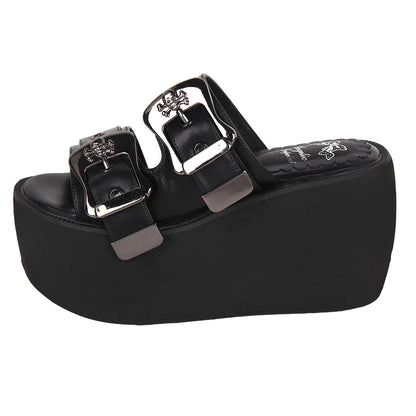 Funki Findz | Shoes | Women's Gothic Buckle Strap High Slides