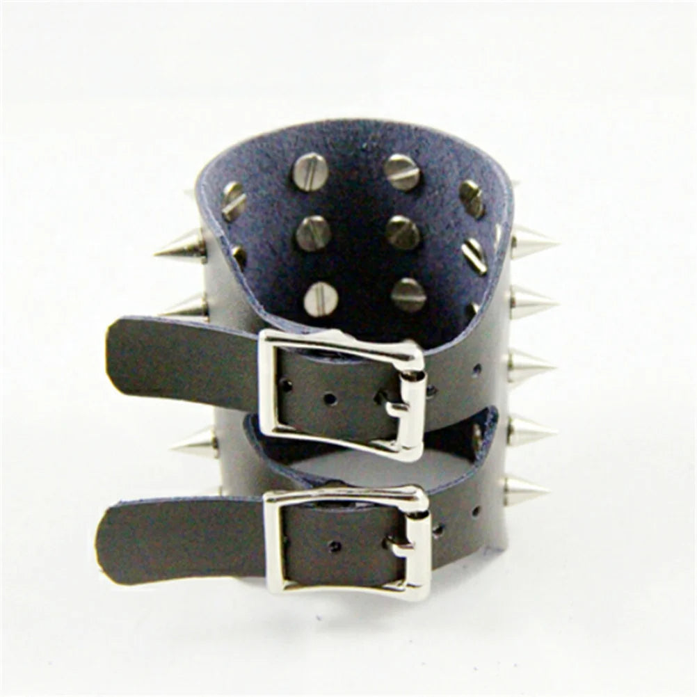 Funki Findz | Bracelets | Unisex Leather Spike Wristband