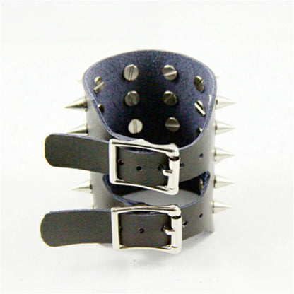 Funki Findz | Bracelets | Unisex Leather Spike Wristband
