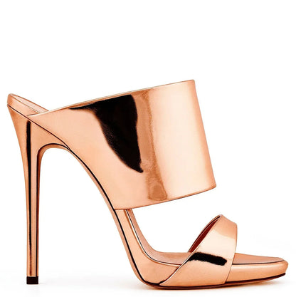 Funki Findz | Shoes | Women's Stylish Metallic High Heel Slides