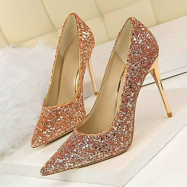 Funki Findz | Shoes | Women's High Heel Glitter Prom Pumps