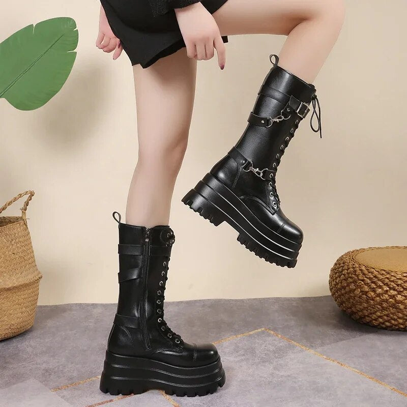 Funki Findz | Boots | Women's Gothic Punk Retro Biker Boots