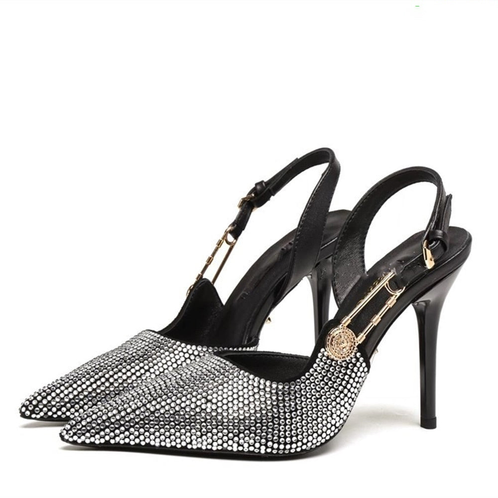 Funki Findz | Shoes | Women's Metallic Beaded High Slingbacks