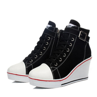 Funki Findz | Boots | Women's High Top Platform Wedge Sneaker