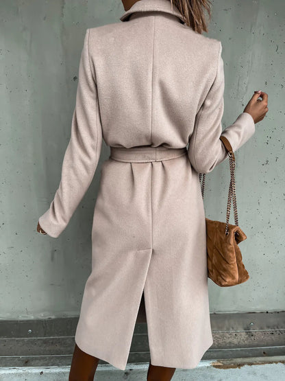 Funki Findz | Jackets | Women's Elegant Long Tie Belt Overcoats