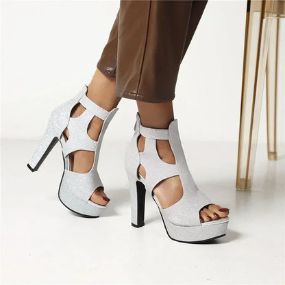 Funki Findz | Shoes | Women's Shimmery High Platform Sandals