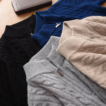 Funki Findz | Sweaters | Men's Slim Mock Neck Knitted Pullovers