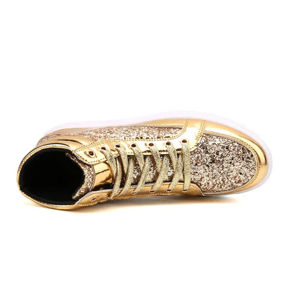 Funki Findz | Boots | Men's Women's Bling Lace Up Sneakers