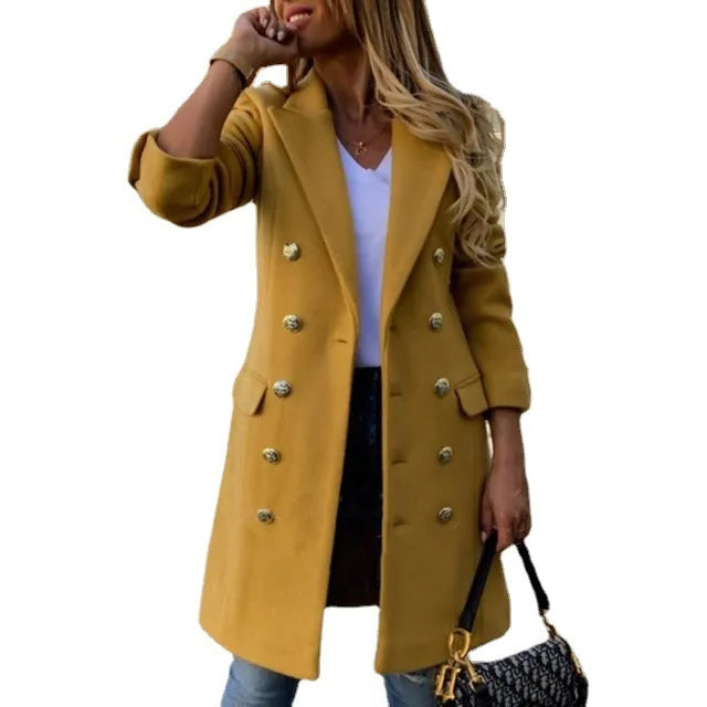 Funki Findz | Jackets | Women's Military Style Buttoned Overcoat