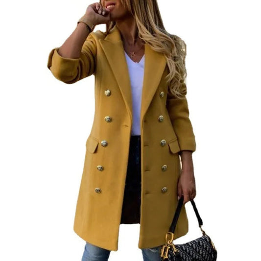 Funki Findz | Jackets | Women's Military Style Buttoned Overcoat