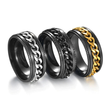 Funki Findz | Rings | Men's Moveable Ring | Titanium Steel Ring