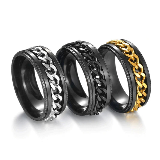 Funki Findz | Rings | Men's Moveable Ring | Titanium Steel Ring