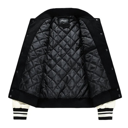 Funki Findz | Jackets | Men's Varsity Stand Collar Bomber Jacket