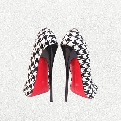 Funki Findz | Shoes | Women's Custom Houndstooth Super High Heels
