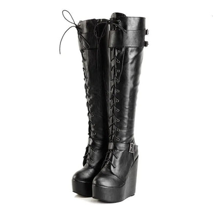 Funki Findz | Boots | Women's High Luxury Gothic Platform Boots