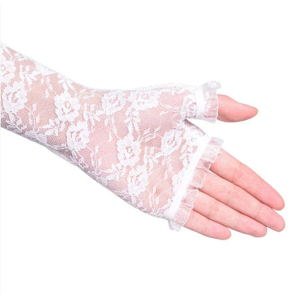 Funki Findz | Gloves | Women's Long Lace Fingerless Gloves