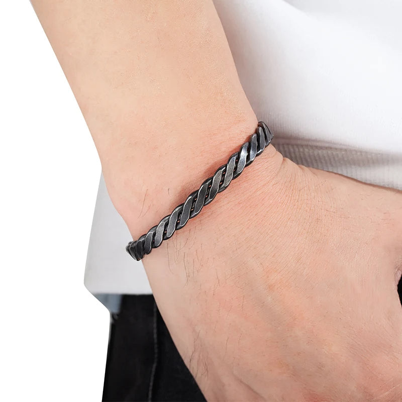 Funki Findz | Bracelets | Men's Women's Nordic Black Twist Band