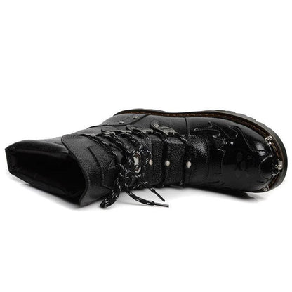 Funki Findz | Boots | Men's Gothic Punk Buckle Strap Biker Boots