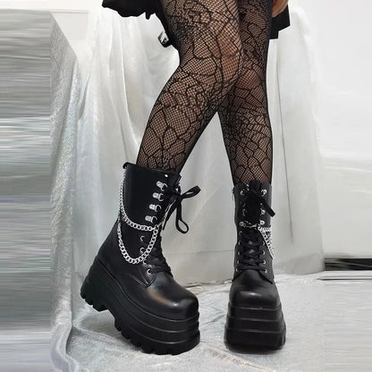 Funki Findz | Boots | Women's Gothic Punk Retro Biker Boots