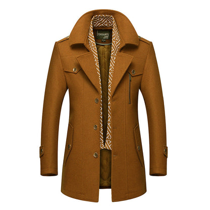 Funki Findz | Jackets | Men's Long Winter Warm Lined Dust Coat