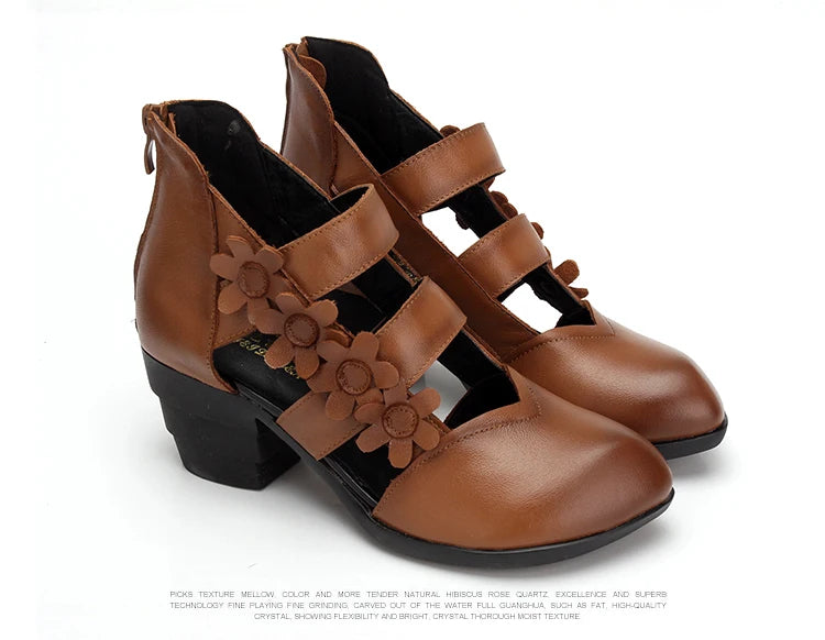 Funki Findz | Shoes | Women's Gothic Leather Low Heel Wedges