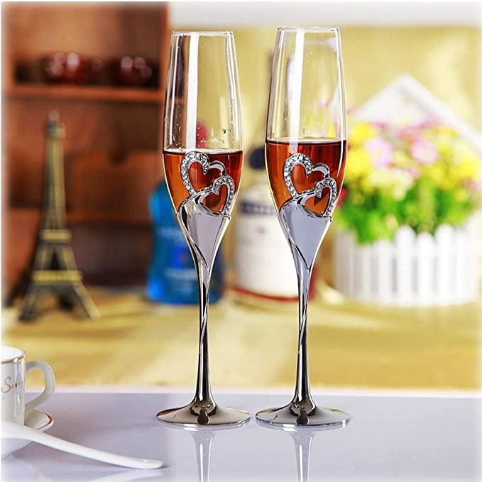 Funki Findz | Glasses | Wedding Champagne Flutes 2 Pcs Set