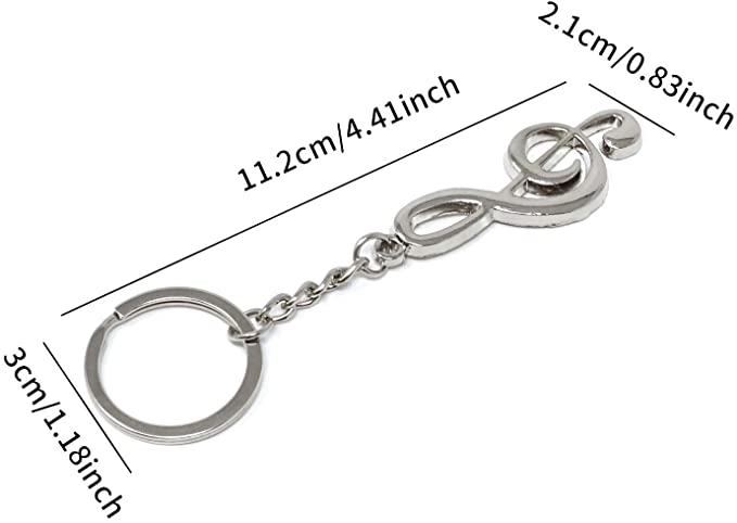 Funki Findz | Keychains | Musical Note Key Chain Key Ring 1 Pcs
