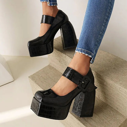 Funki Findz | Shoes | Women's Stone Pattern High-Heel Platform