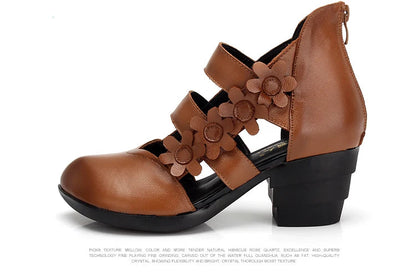 Funki Findz | Shoes | Women's Gothic Leather Low Heel Wedges