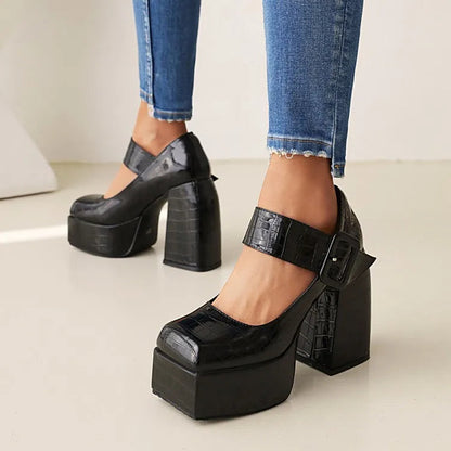 Funki Findz | Shoes | Women's Stone Pattern High-Heel Platform