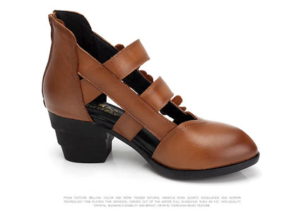 Funki Findz | Shoes | Women's Gothic Leather Low Heel Wedges