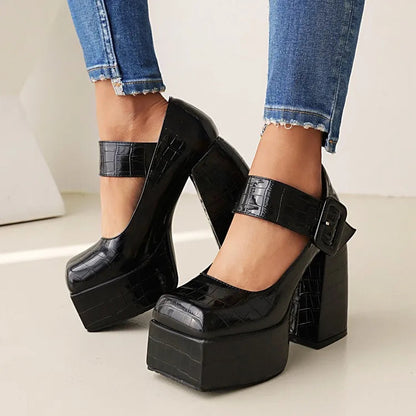 Funki Findz | Shoes | Women's Stone Pattern High-Heel Platform