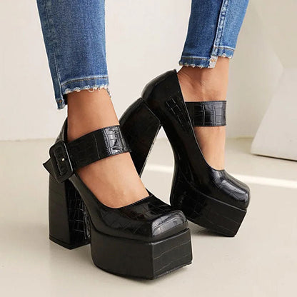 Funki Findz | Shoes | Women's Stone Pattern High-Heel Platform