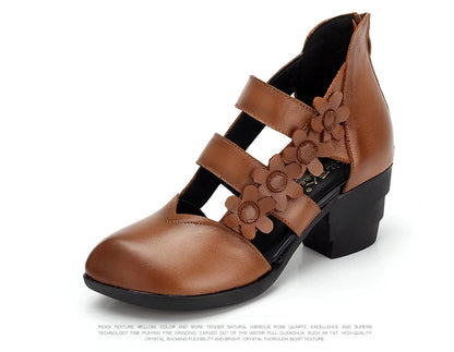 Funki Findz | Shoes | Women's Gothic Leather Low Heel Wedges