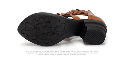 Funki Findz | Shoes | Women's Gothic Leather Low Heel Wedges