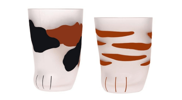 Funki Findz | Glasses | Cute Cat Paw Glass Coffee Cup Sets