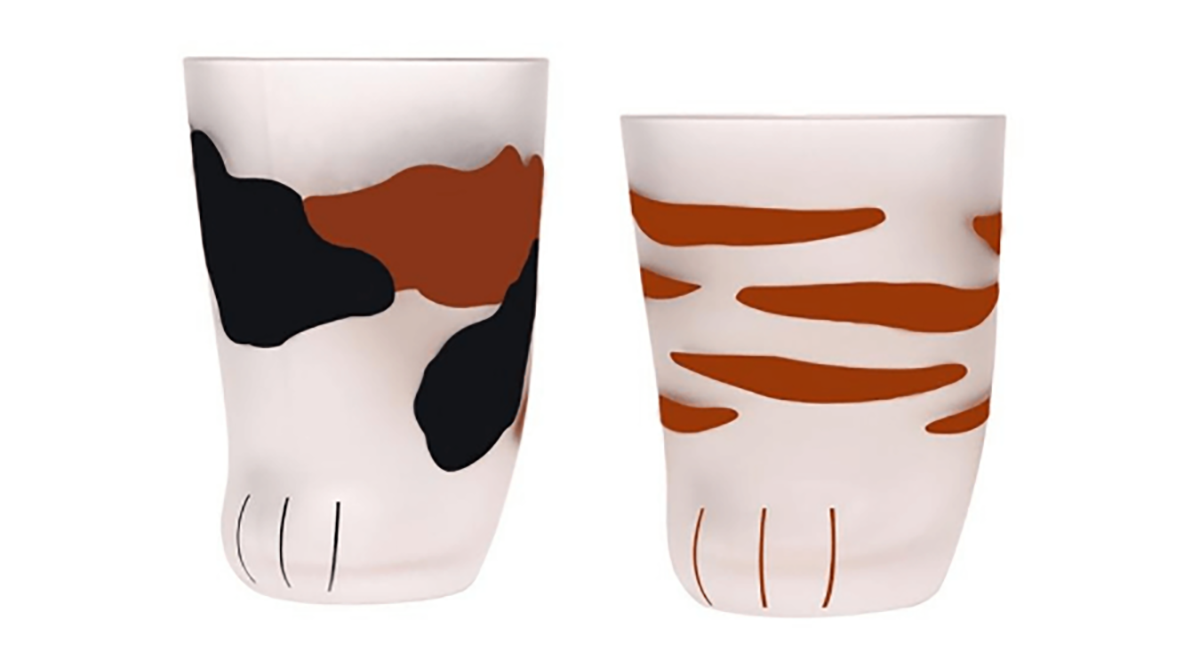 Funki Findz | Glasses | Cute Cat Paw Glass Coffee Cup Sets
