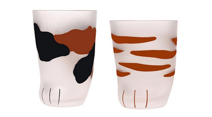 Funki Findz | Glasses | Cute Cat Paw Glass Coffee Cup Sets