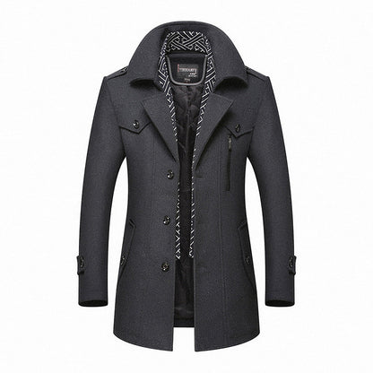 Funki Findz | Jackets | Men's Long Winter Warm Lined Dust Coat