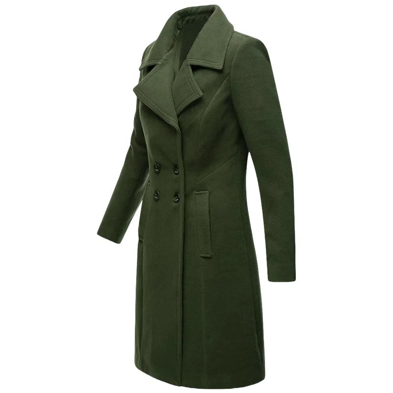 Funki Findz | Jackets | Women's Slim Fit Double Breast Overcoat