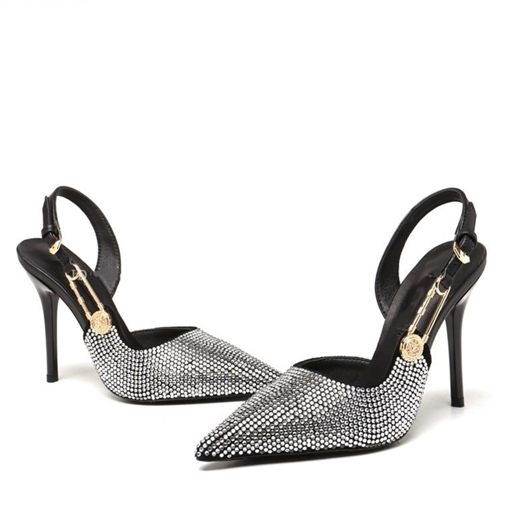Funki Findz | Shoes | Women's Metallic Beaded High Slingbacks