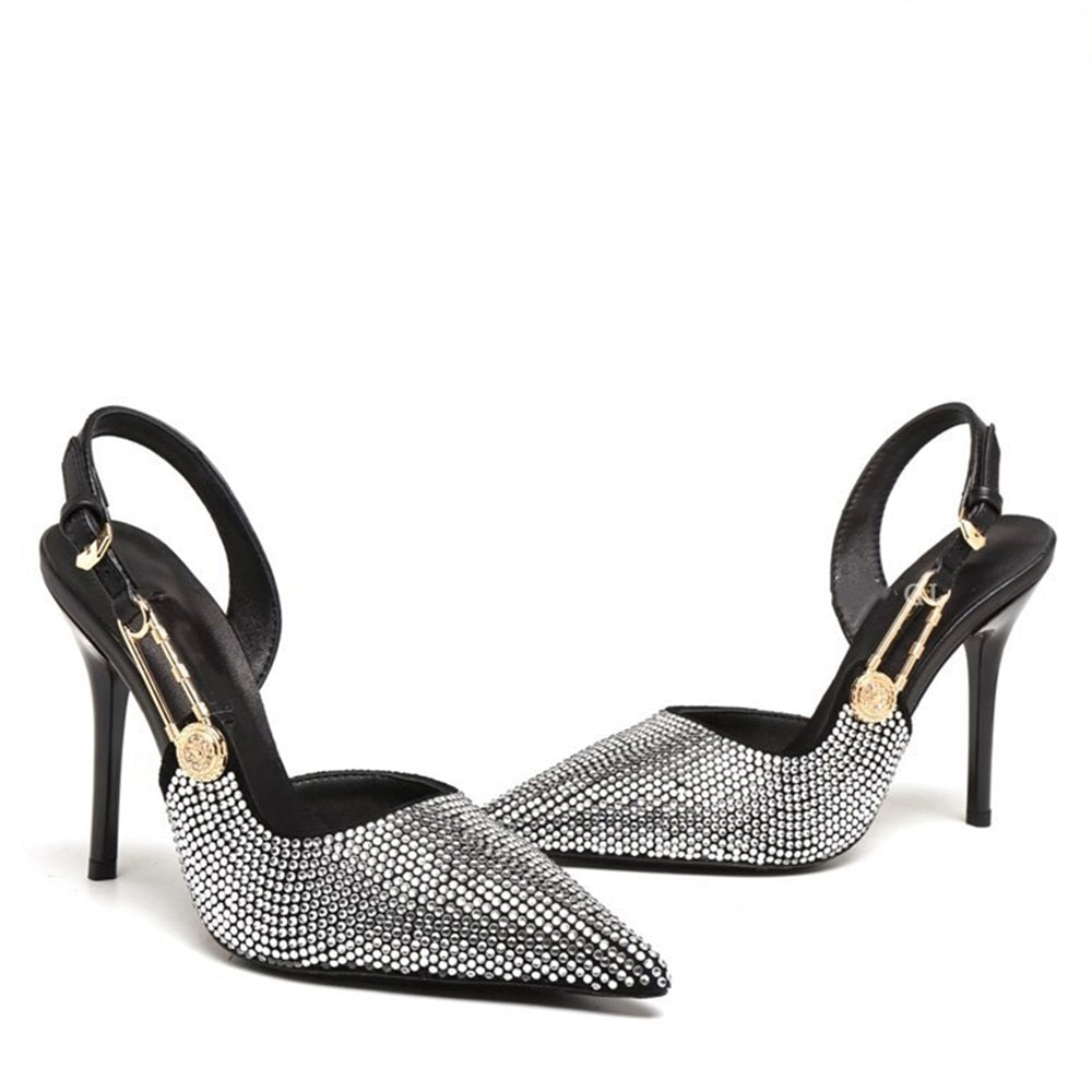 Funki Findz | Shoes | Women's Metallic Beaded High Slingbacks
