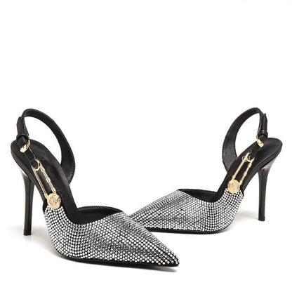 Funki Findz | Shoes | Women's Metallic Beaded High Slingbacks