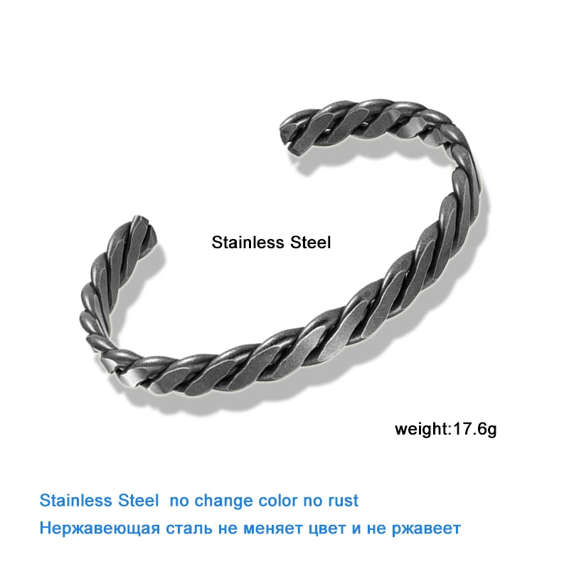 Funki Findz | Bracelets | Men's Women's Nordic Black Twist Band